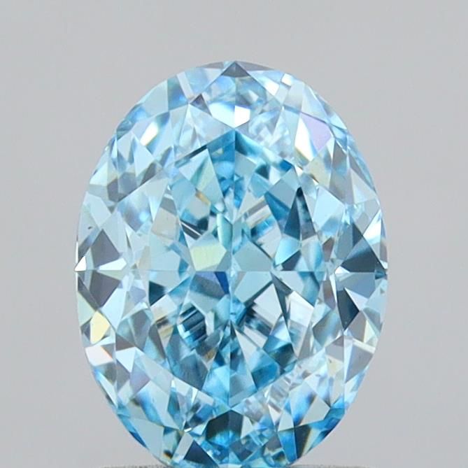 1.39 CT Fancy Vivid Blue OVAL