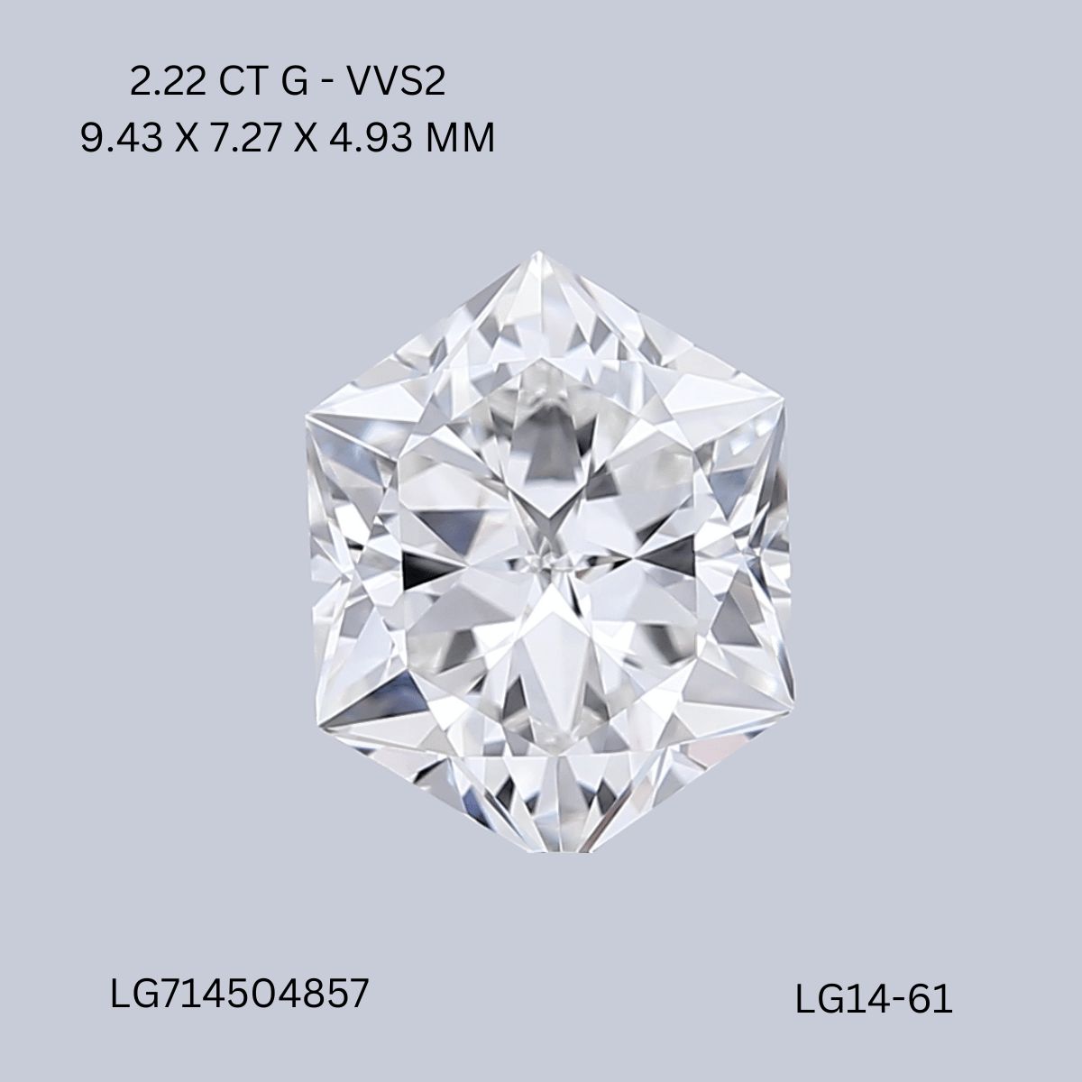 2.22 ct lab-grown Hexagonal Diamond