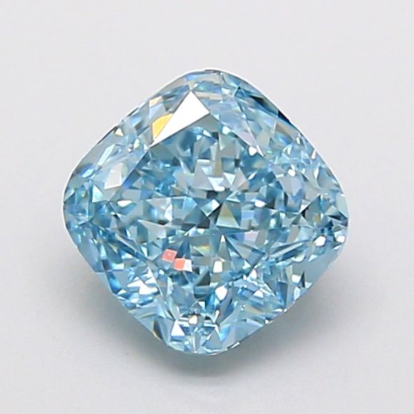 1.09 CT Fancy Vivid Blue CUSHION MODIFIED