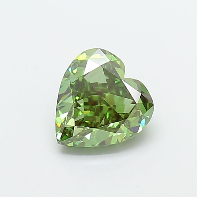1.52 CT Fancy Vivid Green HEART