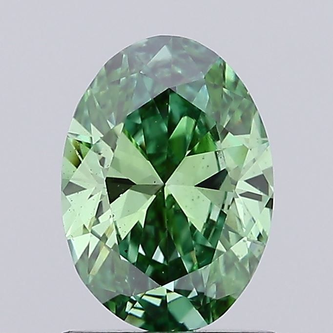 1.0 CT Fancy Vivid Green OVAL