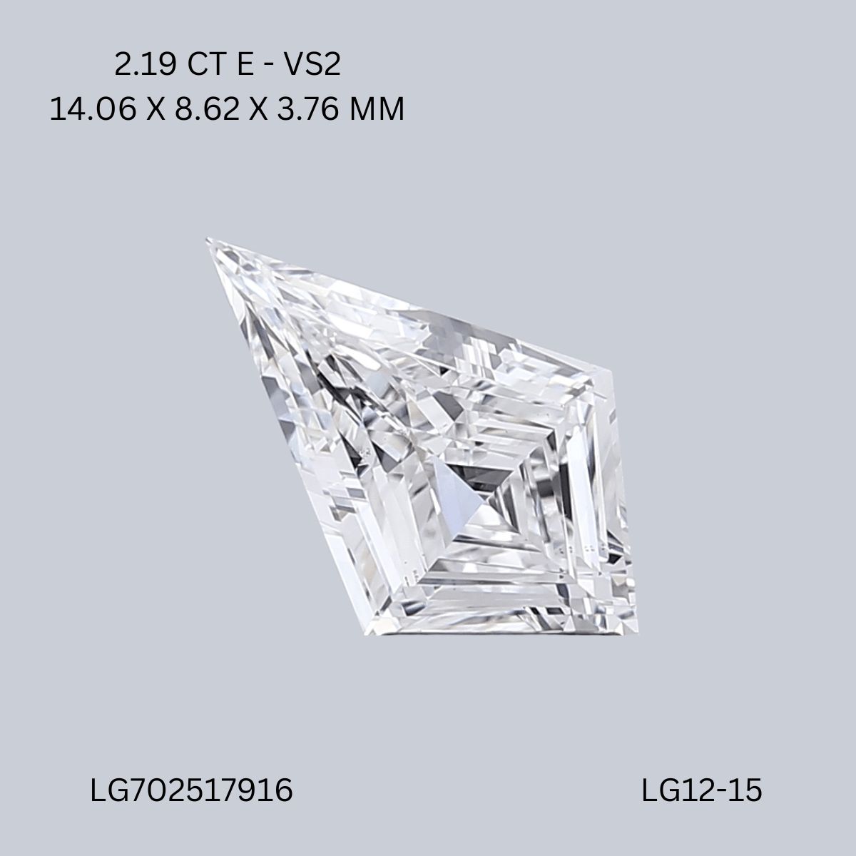 2.19 ct lab-grown Kite Diamond