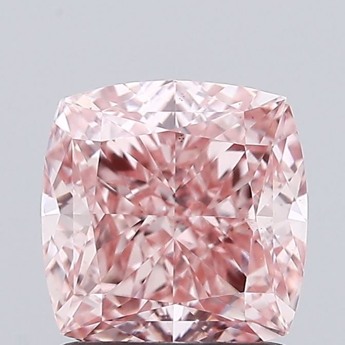 1.43 CT Fancy Vivid Pink CUSHION MODIFIED