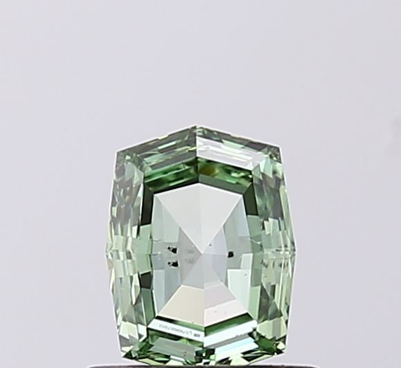 0.73 CT Fancy Vivid Green CUSHION MODIFIED
