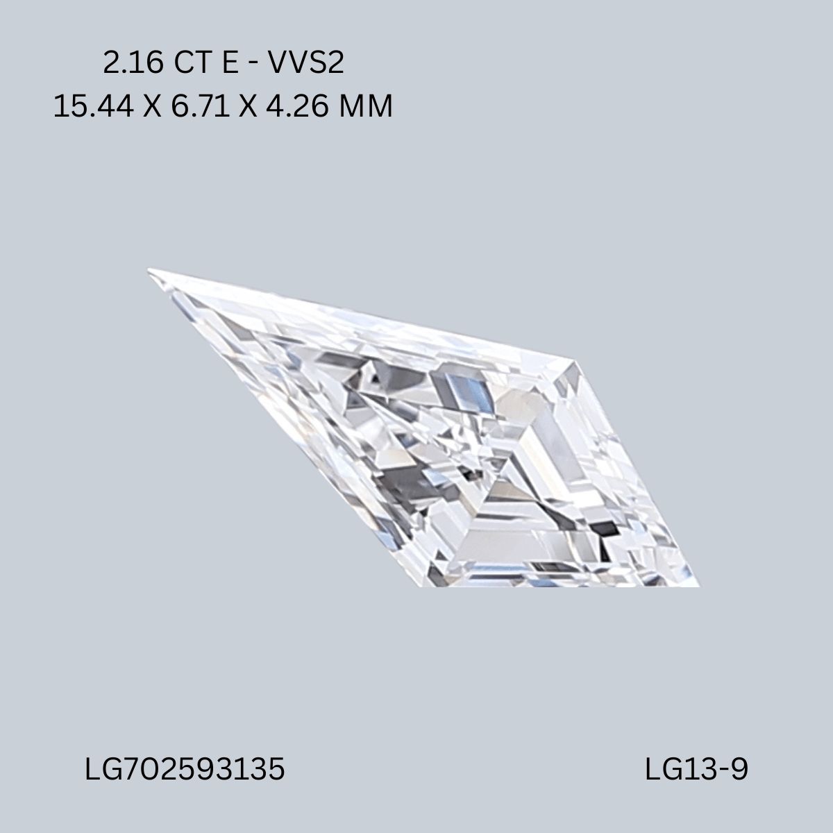 2.16 ct lab-grown Kite Diamond