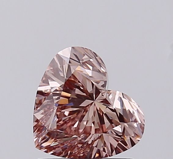 1.02 CT Fancy Intense Brownish Pink HEART