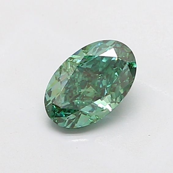 1.08 CT Fancy Vivid Green OVAL