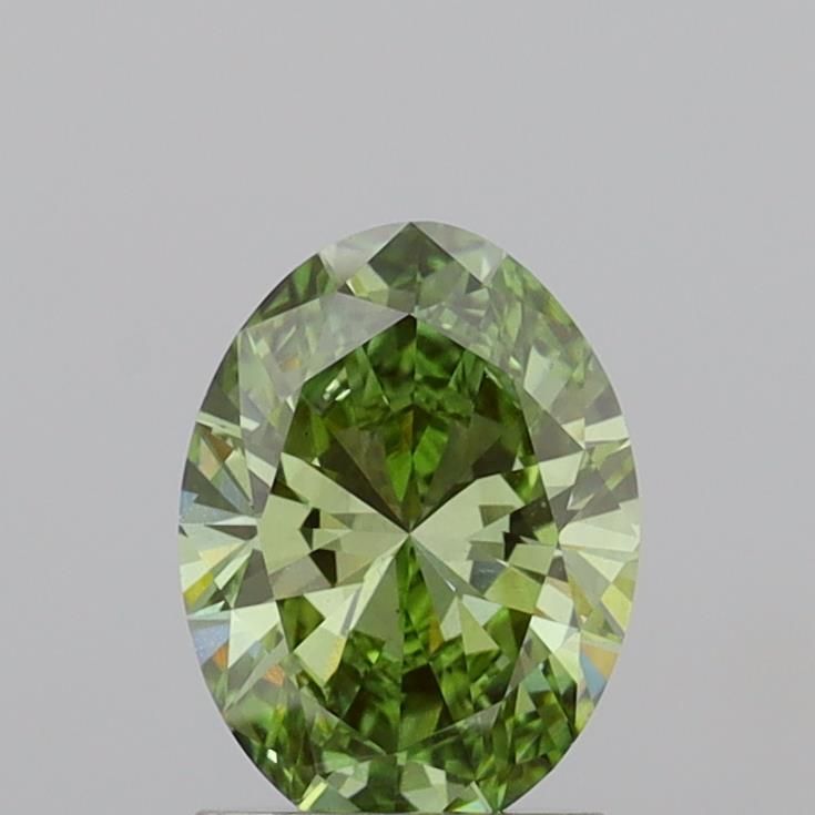 1.48 CT Fancy Vivid Green OVAL