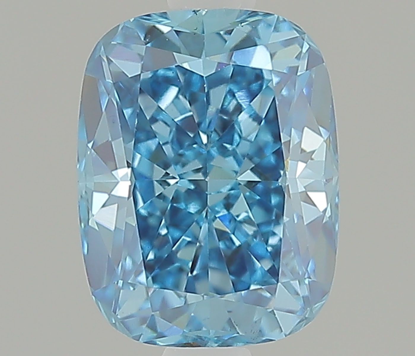 1.02 CT Fancy Vivid Blue CUSHION MODIFIED