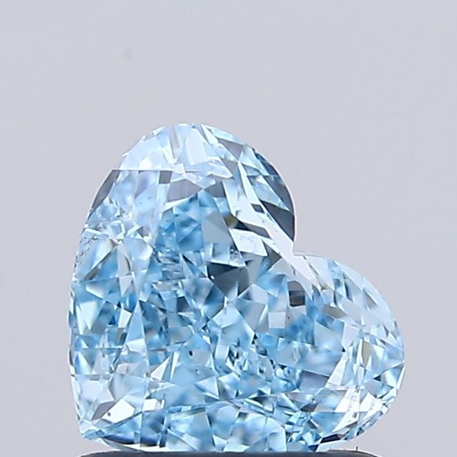 1.0 CT Fancy Vivid Blue HEART