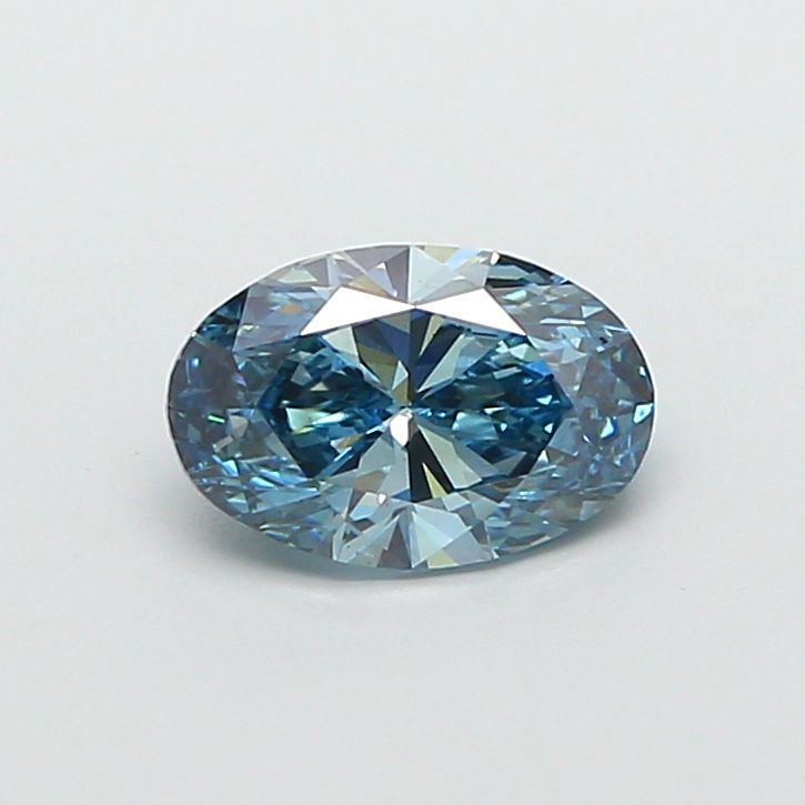 1.63 CT Fancy Vivid Green Blue OVAL