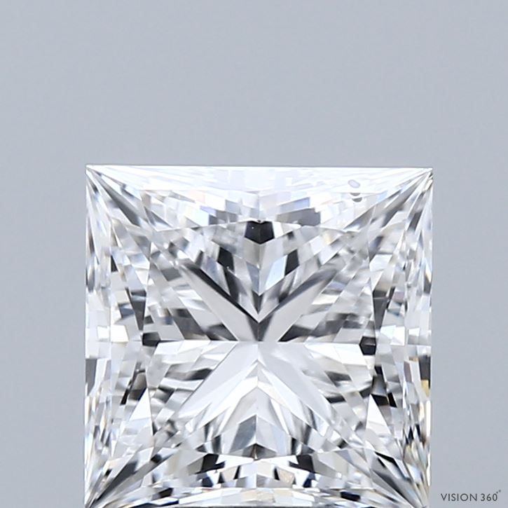 3.08 carat e VS2 EX Cut IGI princess diamond