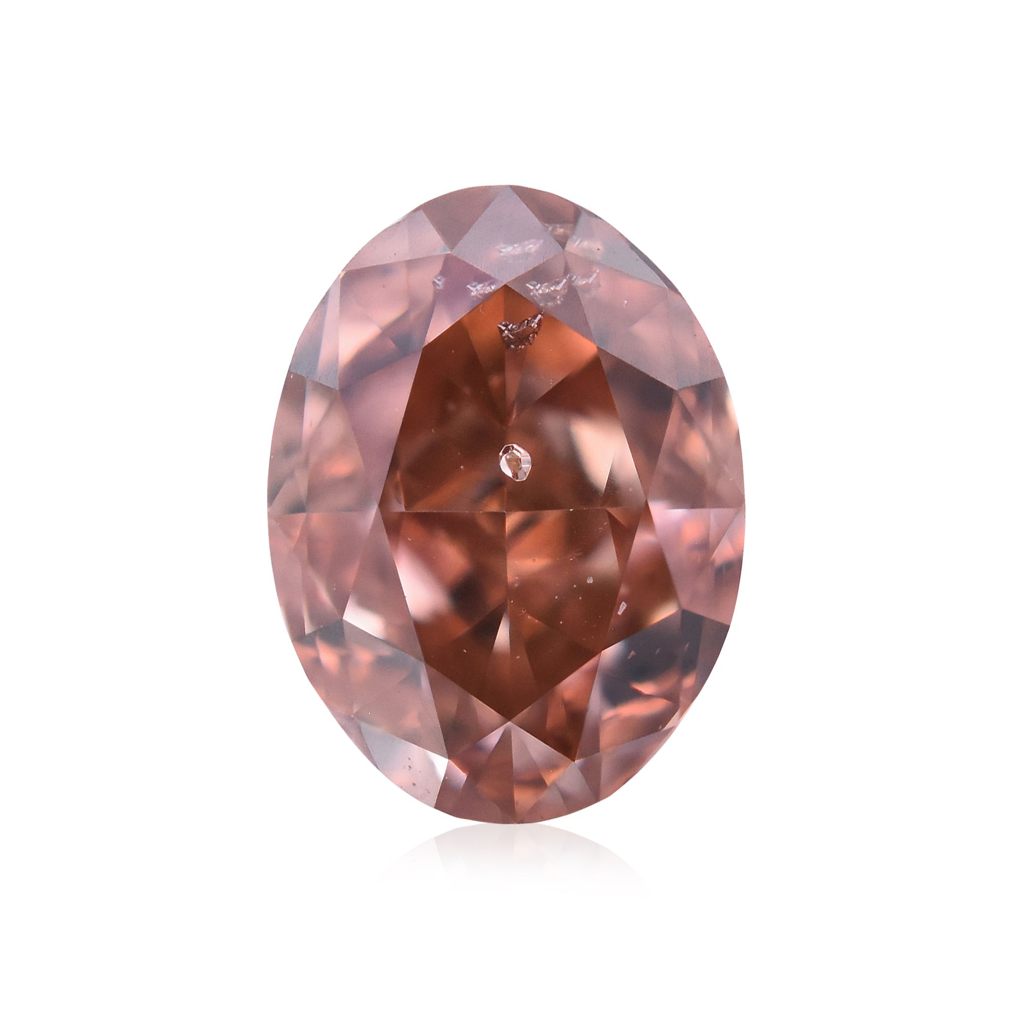 Diament 0.71 ct Fancy Deep Brownish Orangey Pink/SI2