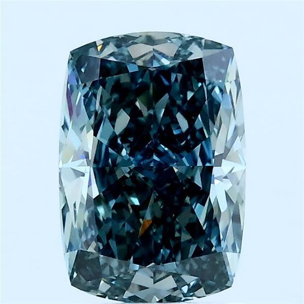 1.5 CT Fancy Intense Green Blue CUSHION MODIFIED