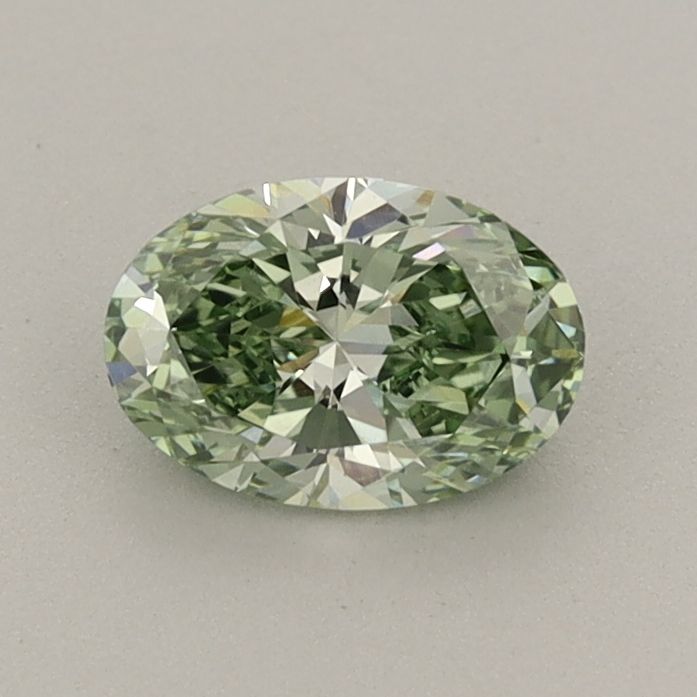0.62 CT Fancy Vivid Green OVAL