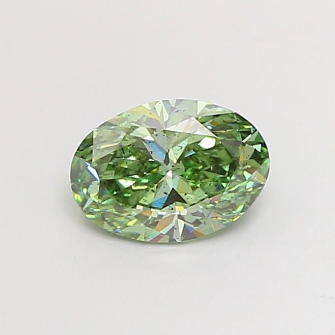 1.57 CT Fancy Vivid Green OVAL