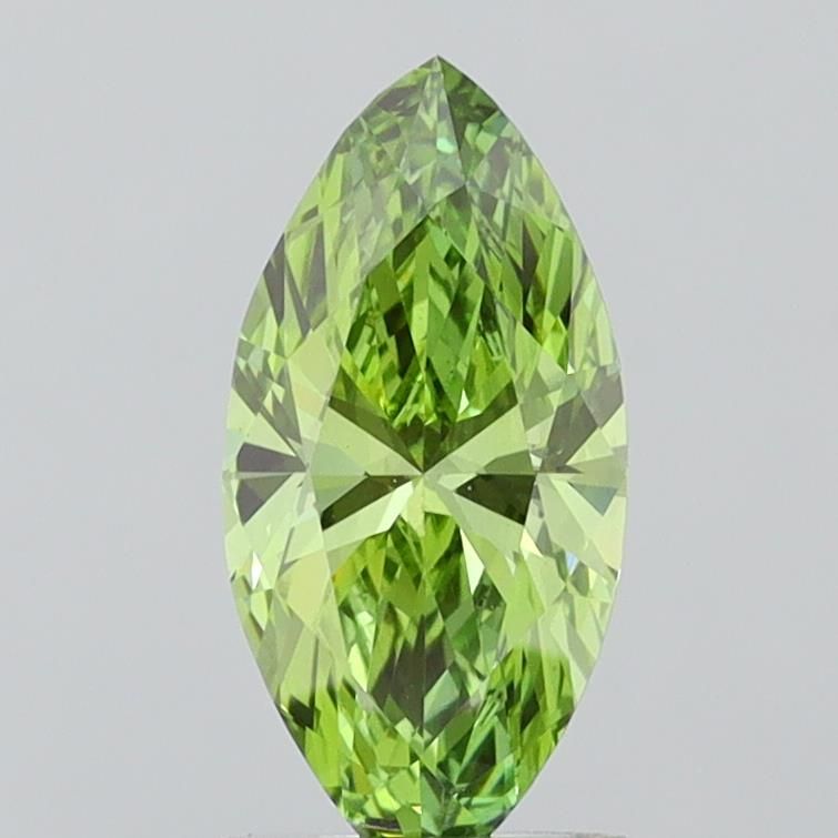 1.42 CT Fancy Vivid Green MARQUISE