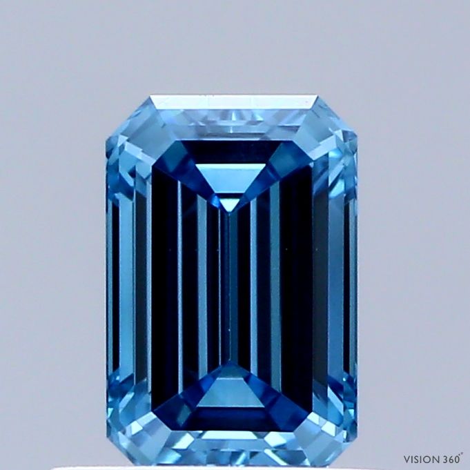 0.82 CT Fancy Vivid Blue EMERALD