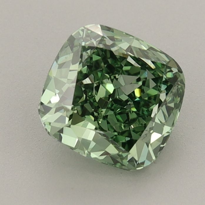 1.32 CT Fancy Vivid Green CUSHION MODIFIED