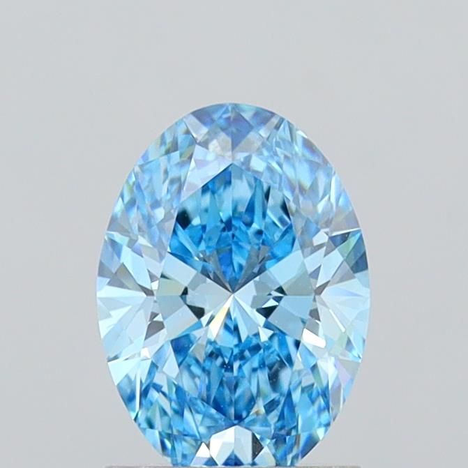 1.37 CT Fancy Vivid Blue OVAL