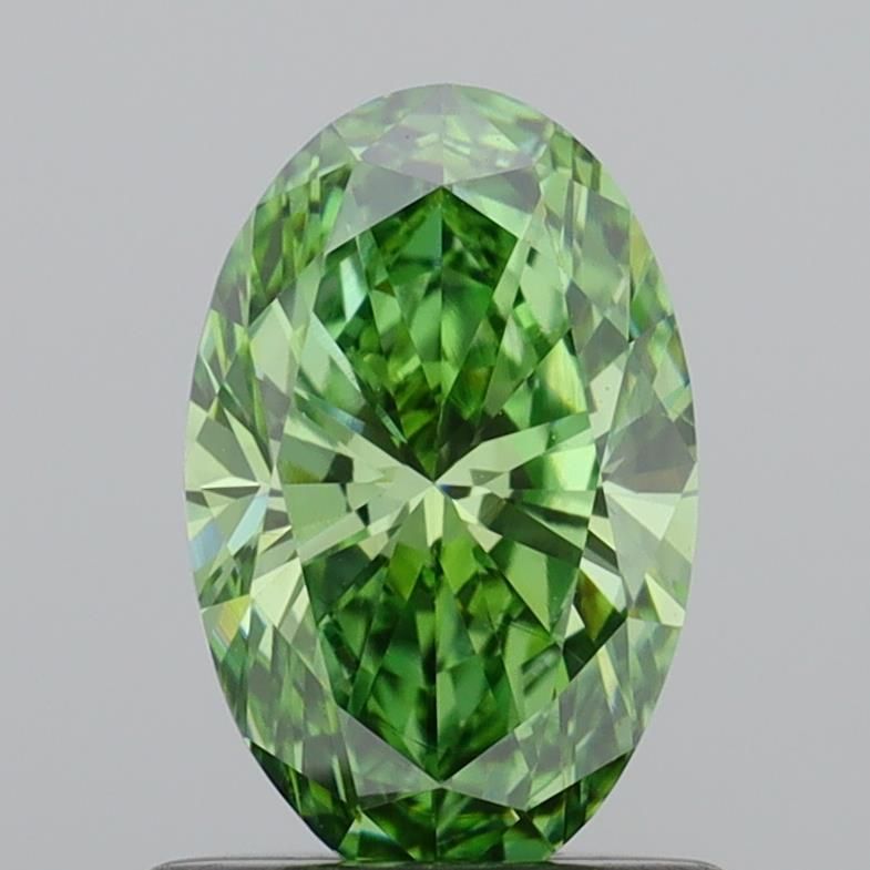 0.81 CT Fancy Vivid Green OVAL