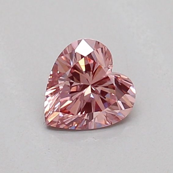 0.21 CT Fancy Vivid Brownish Pink HEART