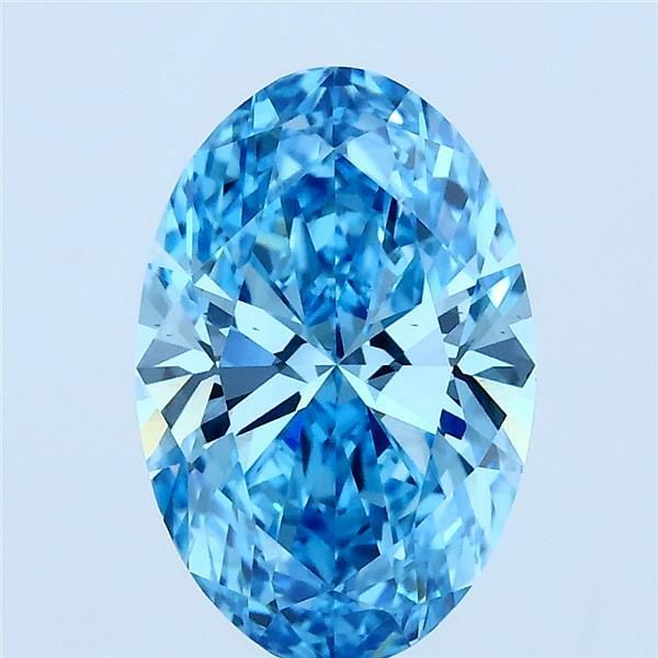 2.01 CT Fancy Vivid Blue OVAL