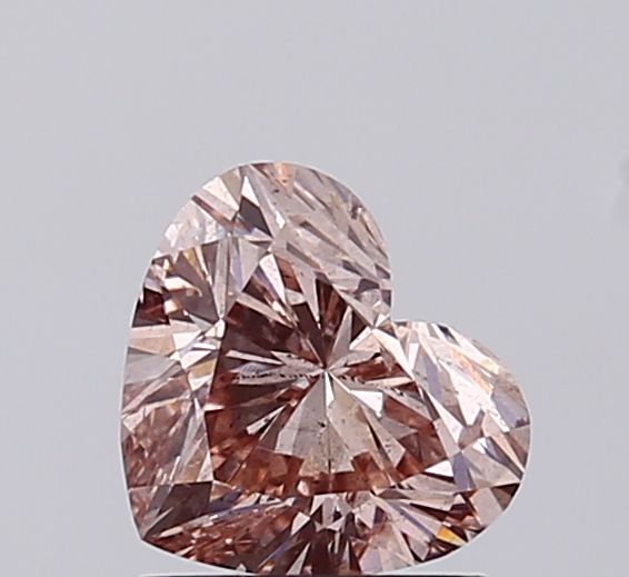 1.01 CT Fancy Brown Pink HEART