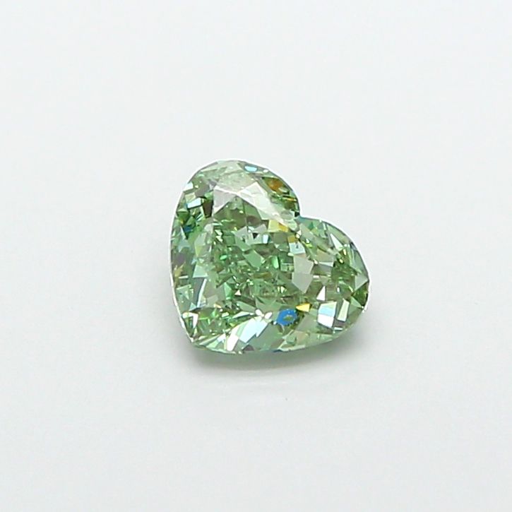 1.0 CT Fancy Vivid Green HEART