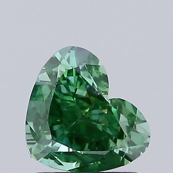 1.12 CT Fancy Vivid Green HEART