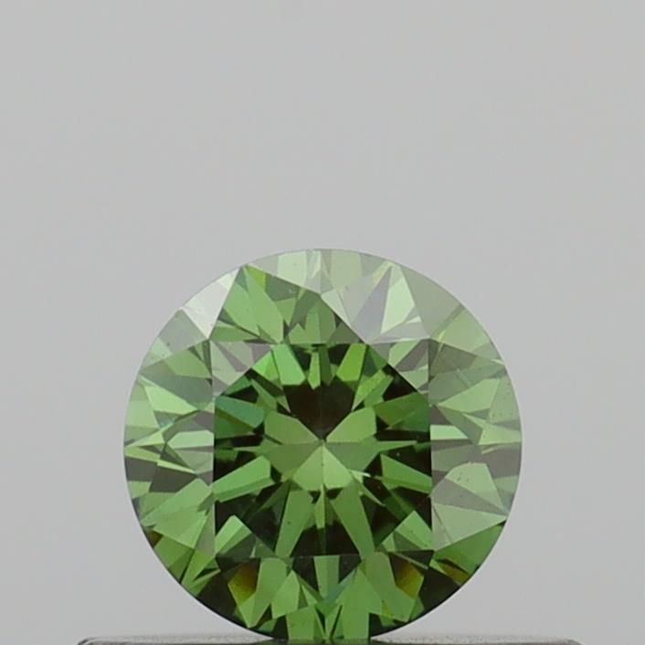 0.38 CT Fancy Vivid Green ROUND