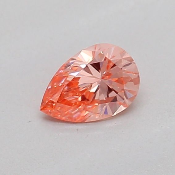 0.16 CT Fancy Vivid Pinkish Orange PEAR