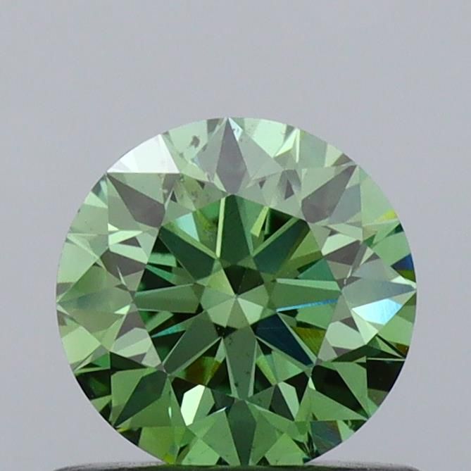 0.62 CT Fancy Vivid Green ROUND