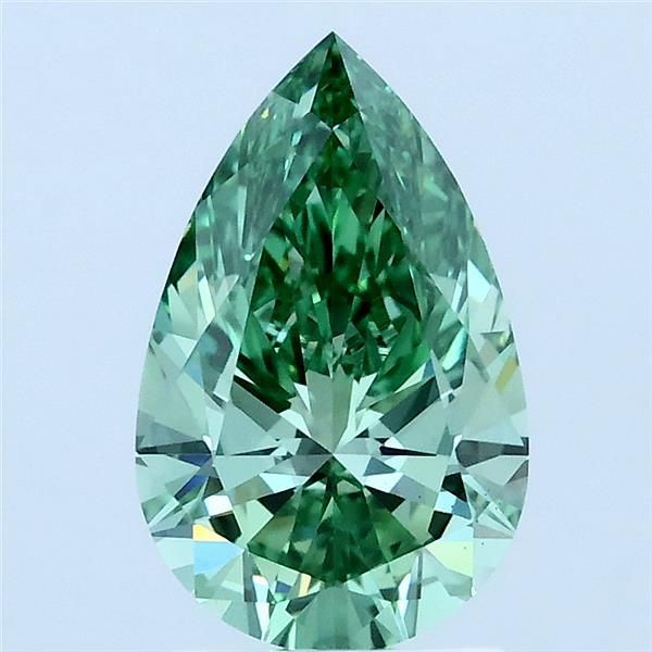 1.5 CT Fancy Vivid Green PEAR
