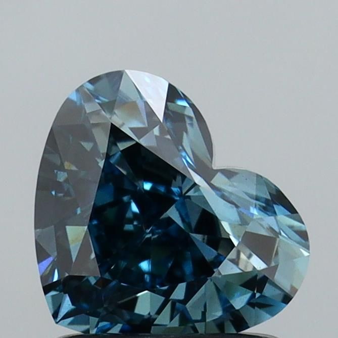 1.06 CT Fancy Deep Blue HEART