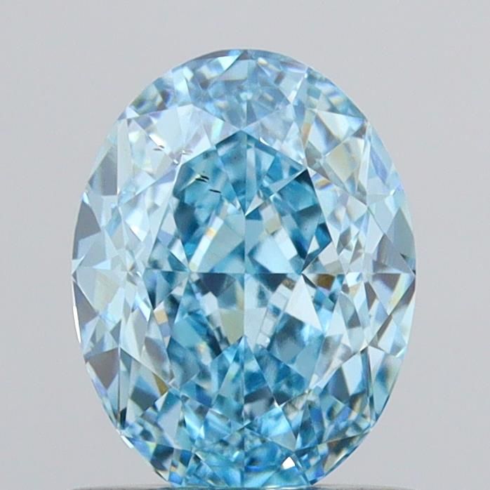 0.93 CT Fancy Vivid Blue OVAL