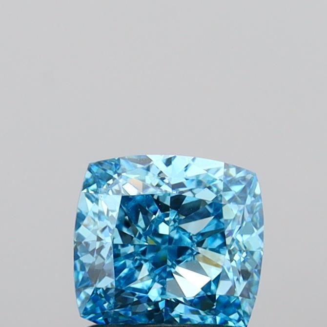 1.46 CT Fancy Vivid Blue CUSHION MODIFIED