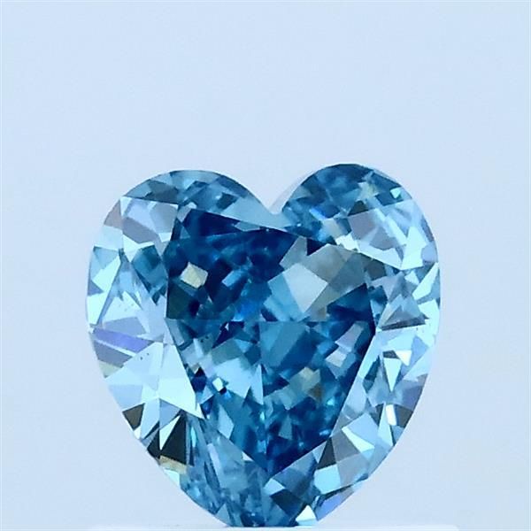0.86 CT Fancy Vivid Blue HEART