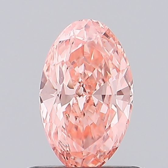 0.4 CT Fancy Vivid Orangey Pink OVAL