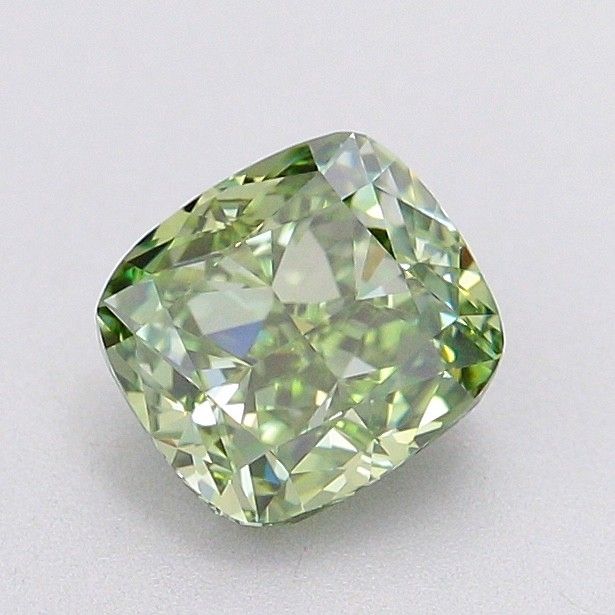 1.02 CT Fancy Vivid Green CUSHION MODIFIED