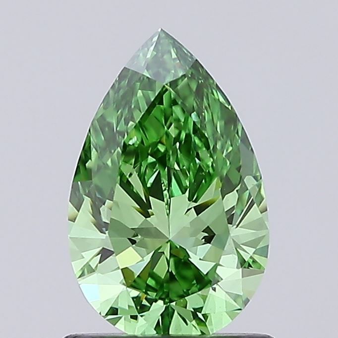 1.01 CT Fancy Vivid Green PEAR
