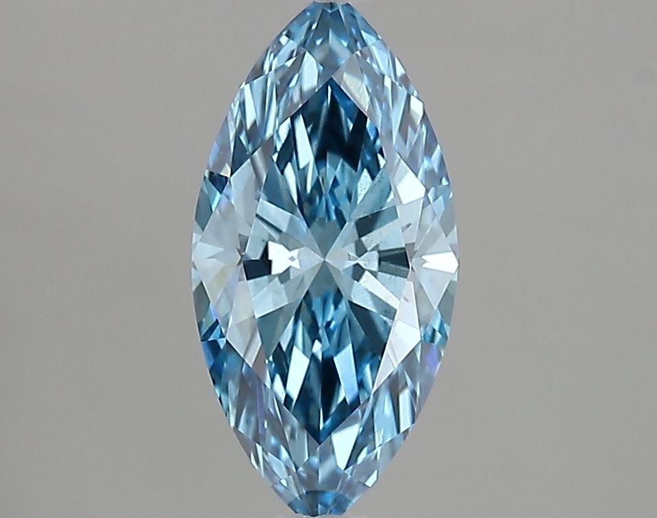 1.39 CT Fancy Vivid Blue MARQUISE