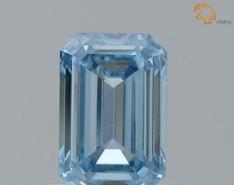 0.76 CT Fancy Intense Blue EMERALD