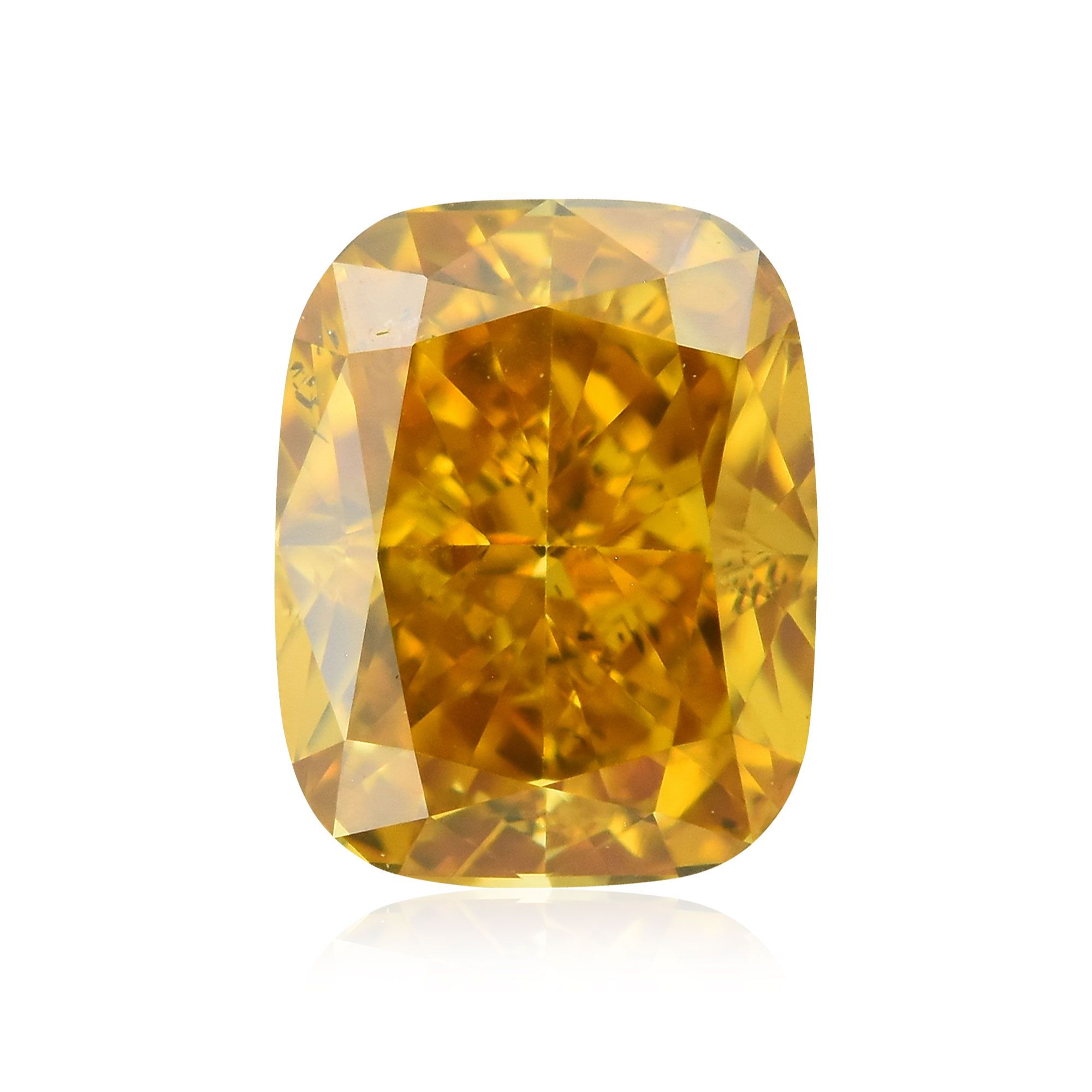 Diament 0.63 ct Fancy Deep Orange Yellow/SI1