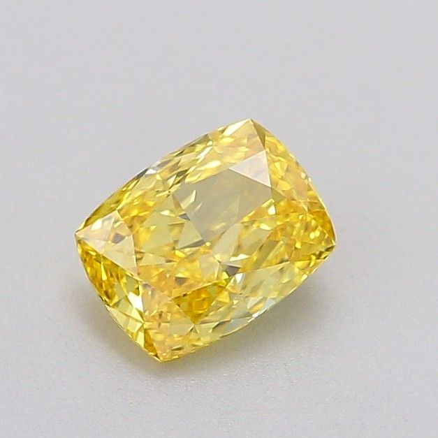 0.74 CT Fancy Vivid Yellow CUSHION MODIFIED