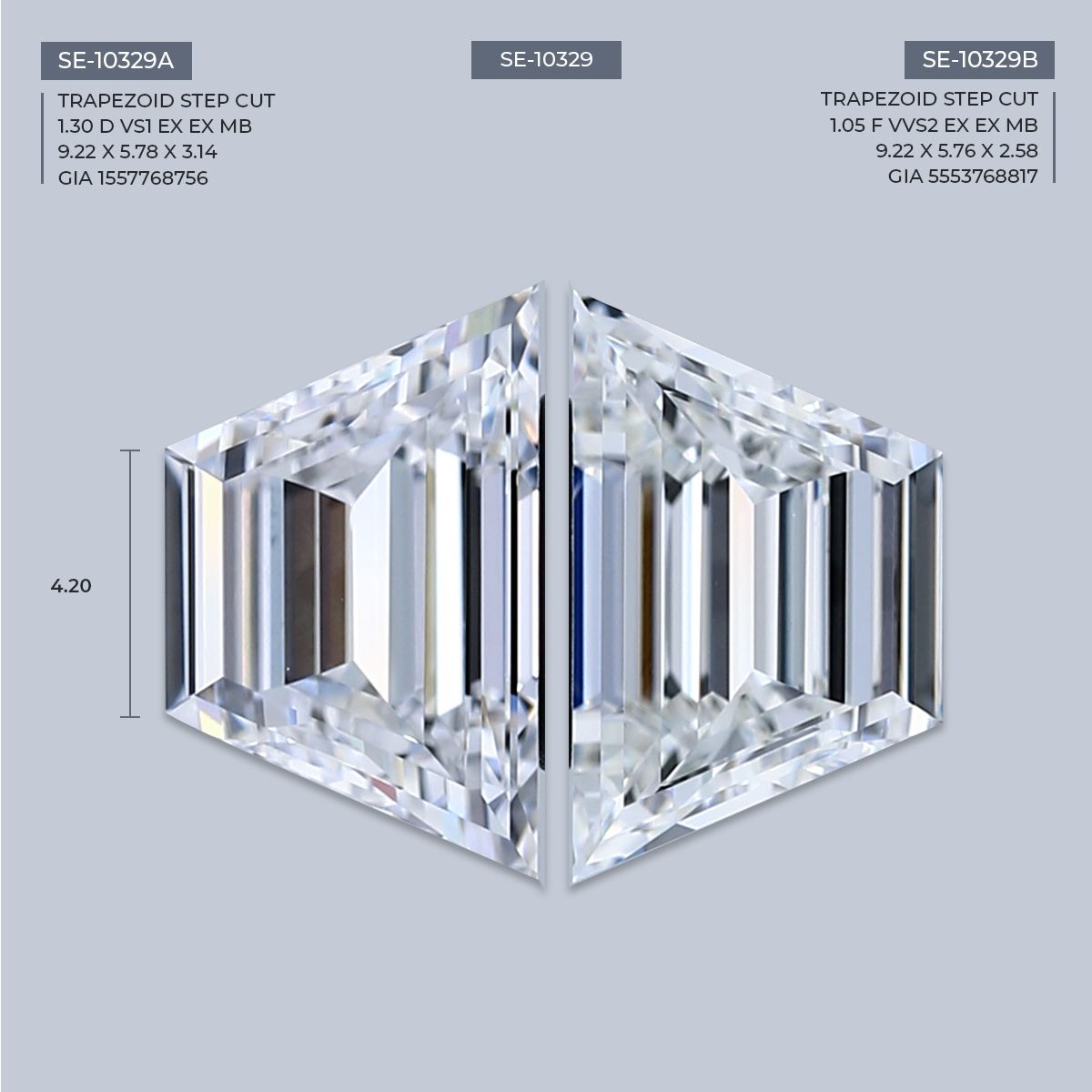 1.3 ct Trapezoid Diamond