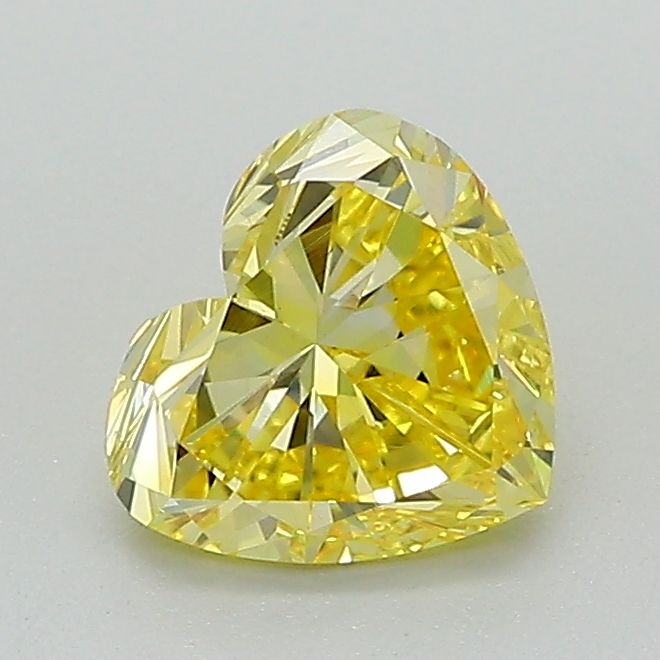 1.02 CT Fancy Vivid Yellow HEART