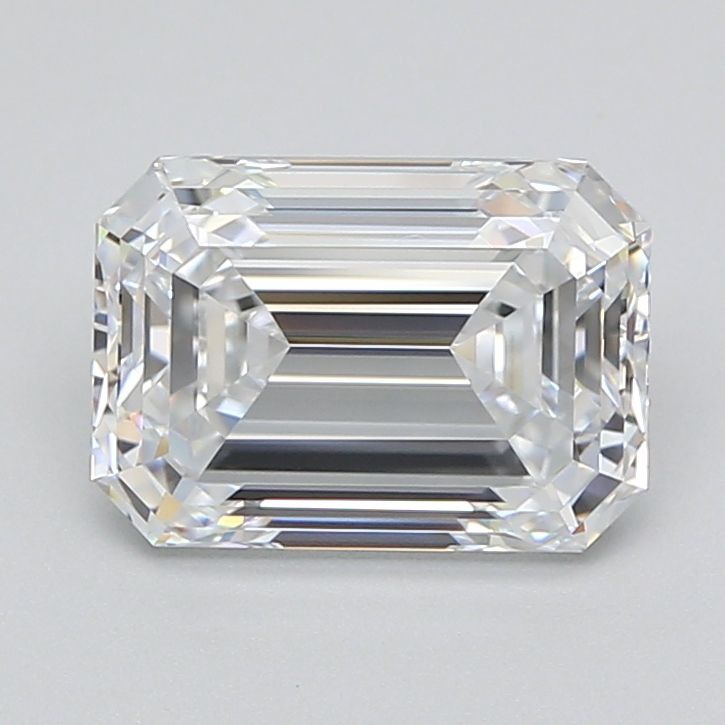 Diamant Émeraude 3.02 ct - Couleur D - Pureté VVS2