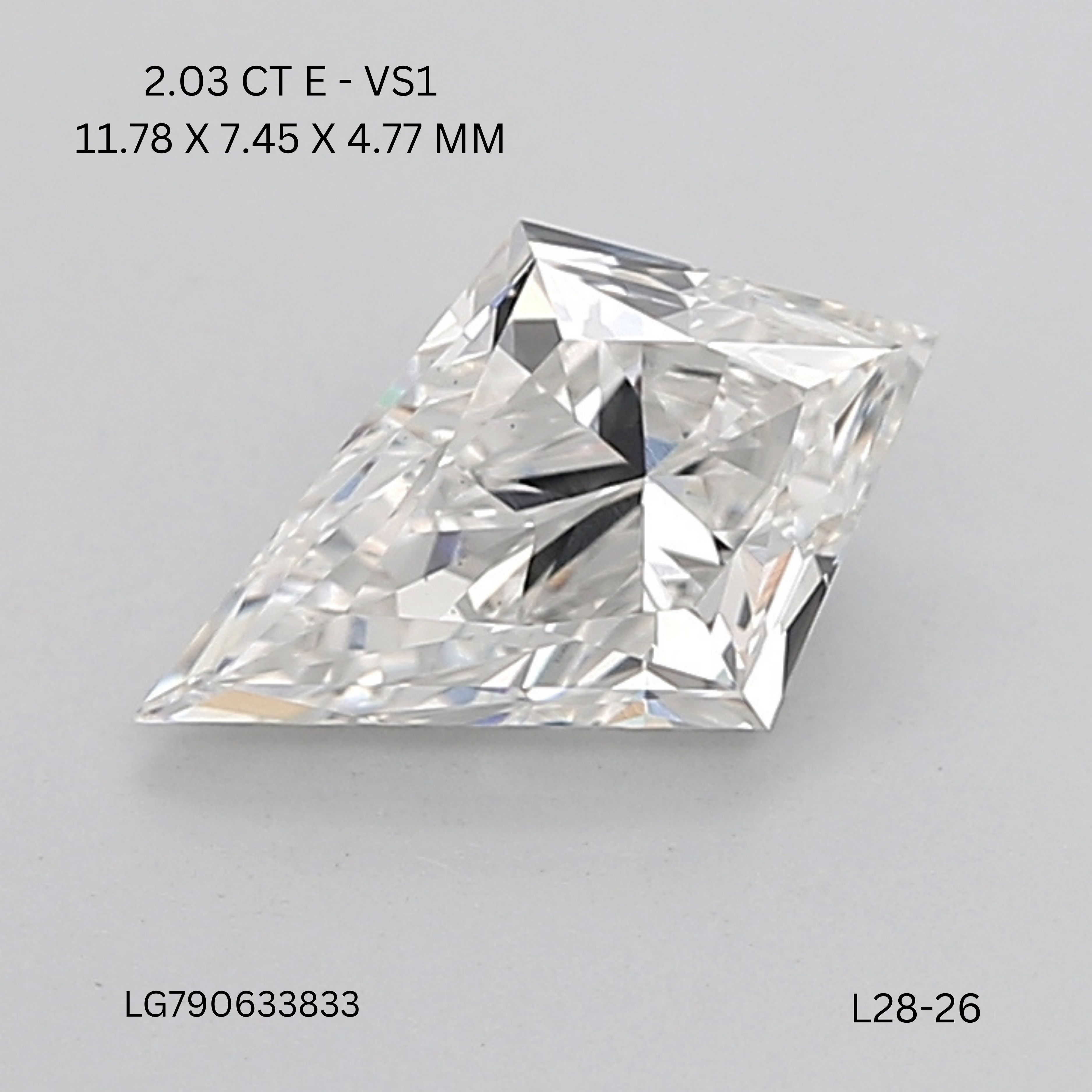 2.03 ct lab-grown Kite Diamond
