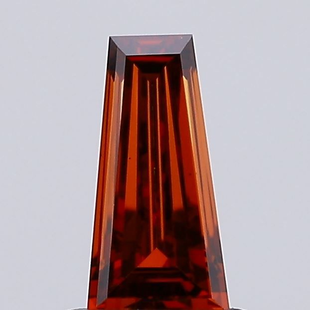 0.57 CT Fancy Deep Orange TAPERED BAGUETTE